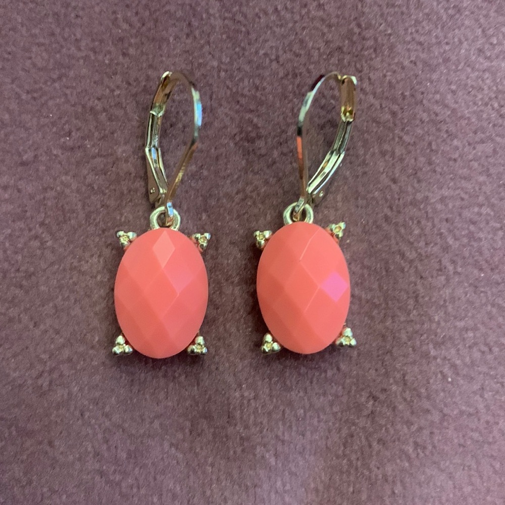 Napier 14kt gold Coral earrings